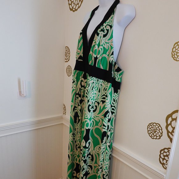 (NWT) Bisou Bisou Print Halter Maxi Dress 22W - Picture 2 of 11